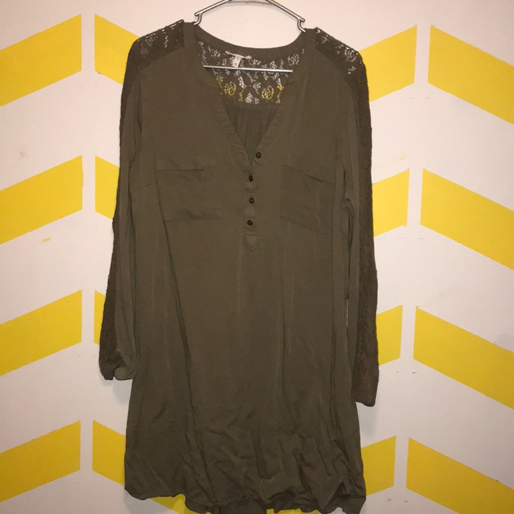 Olive Green casual dress